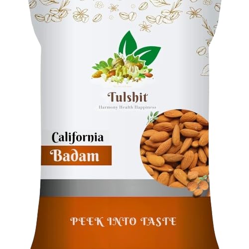Tulshit 100% Natural Premium California Almonds | High in Fiber Whole Natural Badam Dry Fruits | Organic, Naturally Processed, Chemical Free 250 gm (B0CWLGXF8Q) Amazon Price History, Amazon Price Tracker