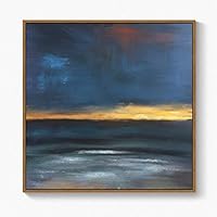 Framed Canvas Wall Art Abstract Color Canvas Prints Home Artwork Decoration for Living Room,Bedroom - 16x16 inches