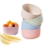 Small Cereal Bowl Colorful Dinner Bowls Set of 4, Unbreakable Lightweight Durable Meal Rice Bowl -...