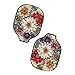 ZCFYGDX White Mandala Flower Print Pickleball Paddle Cover Polyester with Zipped Closure, 2pc Universal Pickle-Ball Racket Case Only, Durable Pickleball Covers Fit All USAPA Approved Paddles