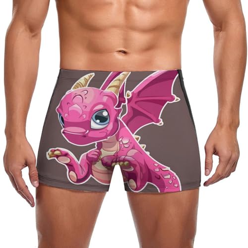 Slip de bain Dragon Rose pour homme | Boxer et short aquatique en taille standard
