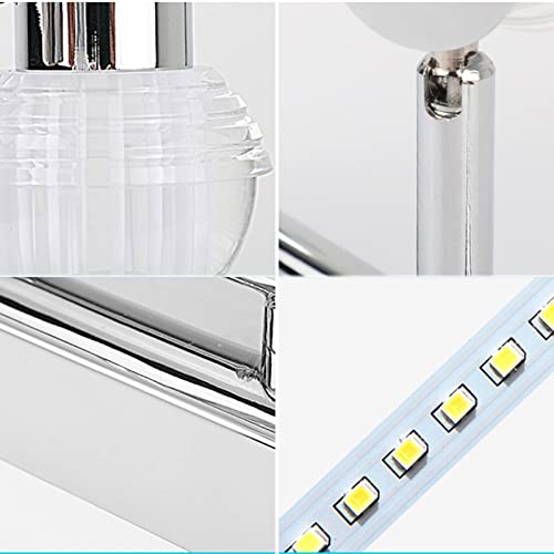 Appliques murales à LED avec trois phares de miroir en acrylique pour la salle de bain - 7
