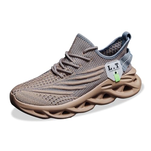 Image of Mens Running Shoes Gym Slip on Sneakers Non Slip Walking Tennis Sports Work Athletic Workout Casual Lightweight Breathable Fashion