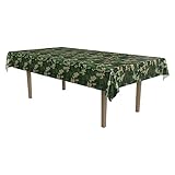 Beistle Plastic Camo Tablecover, 54'x108', 1 Piece – Military Party Decorations, Rectangular Table Cover, Camping Decorations, Camouflage Birthday Decorations, Hunting Party Decor