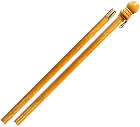 Wooden Flag Pole for Outside House for American Banner Flagpole Parade Hardware Protest Stand Tapestry Rod Home Decor Gift Wall Mount Holder 5 FT Outdoor Standard 57" Wood Home Decoration Accessories image 3