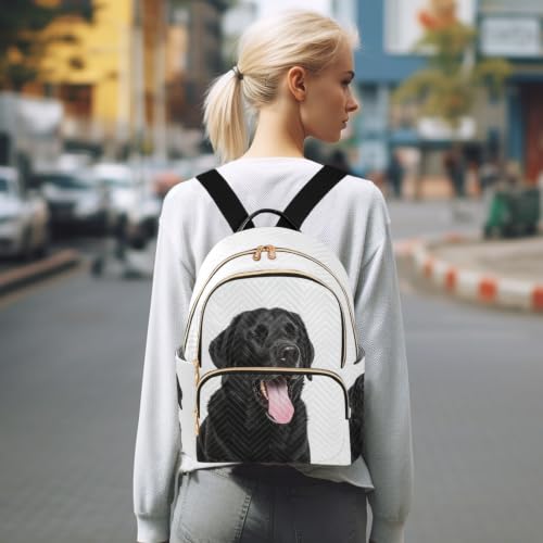 Sac à dos décontracté medium 3 poches zippées au design animal noir