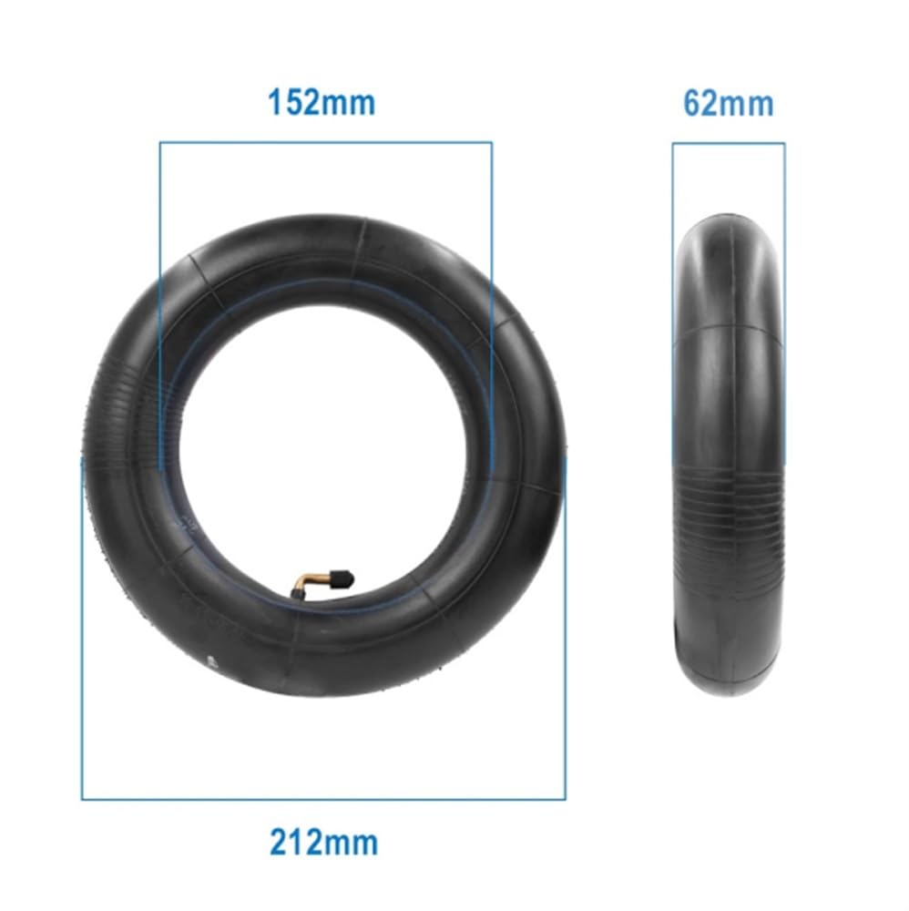 Compatibile con la Camera d'Aria in Gomma per Monopattino Elettrico Kug G-Boster/NipPro, Anteriore e Posteriore, raccordi per Pneumatici, 85/65-6,5 (Camera d'Aria)