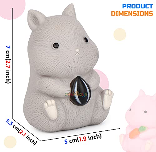 Image of zest 4 toyz Chu Chu Sound Squeezy (Pack of 5 ) Baby Bath Toys for Kids Toddlers Soft Natural Rubber Non-Toxic Animal Shape Bathtub Toys Color