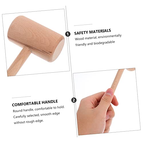 ERINGOGO 8 Peças Ferramentas De Martelo De Madeira Para Crianças Brinquedos Para Crianças Bolos De M