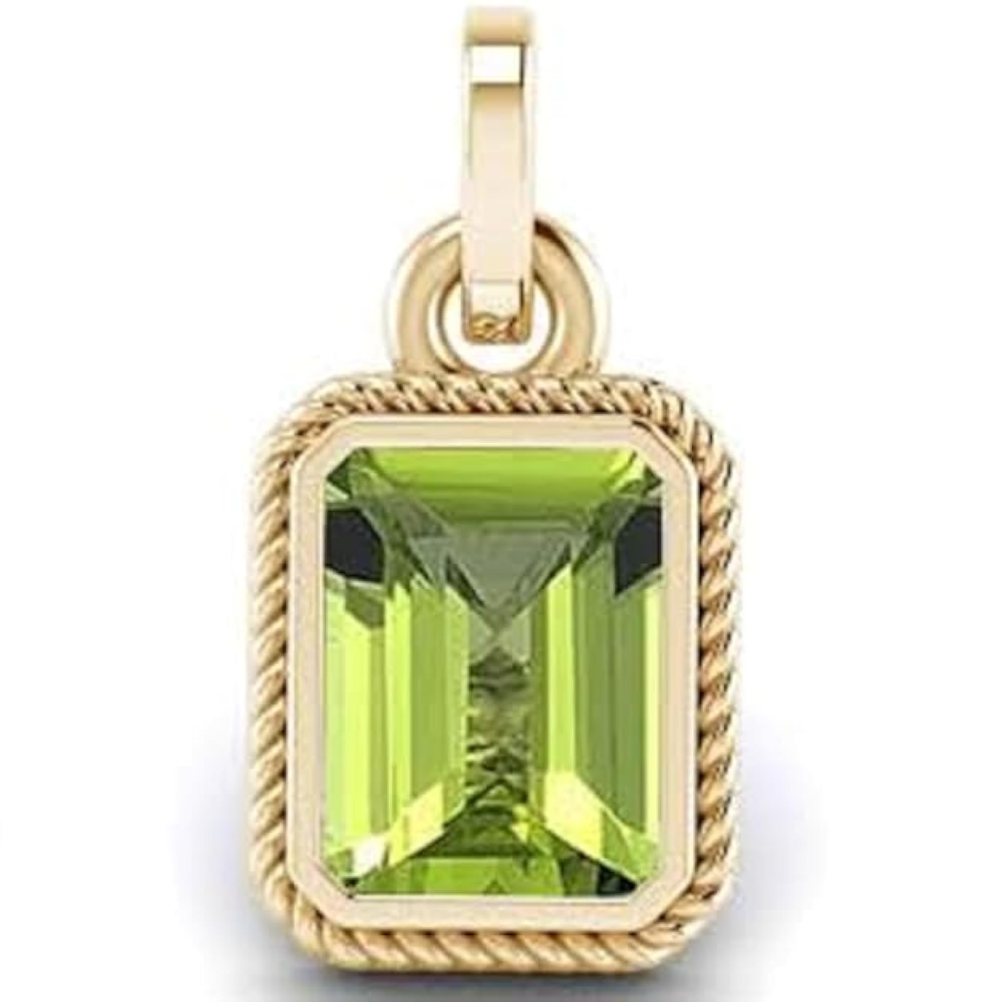 4.25 Ratti Natural Peridot Gold Plated Locket Pendant