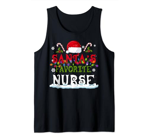 Suéter de Navidad Be nice to the Nurse Santa is Watching Camiseta sin Mangas