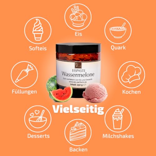 Wassermelone-Eispaste für fruchtiges aromatisches Eis » OHNE KÜNSTLICHE AROMASTOFFE » Auch zum Verfeinern von leckeren Desserts, Getränke und vielem mehr »Inhalt 250 g – Bild 5
