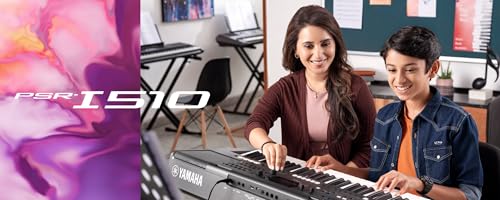Image of Yamaha PSR-I510 Digital Electronic 61 Keys Keyboard with Power Supply, Blueberry KB-50 Bag, R-12 Stand