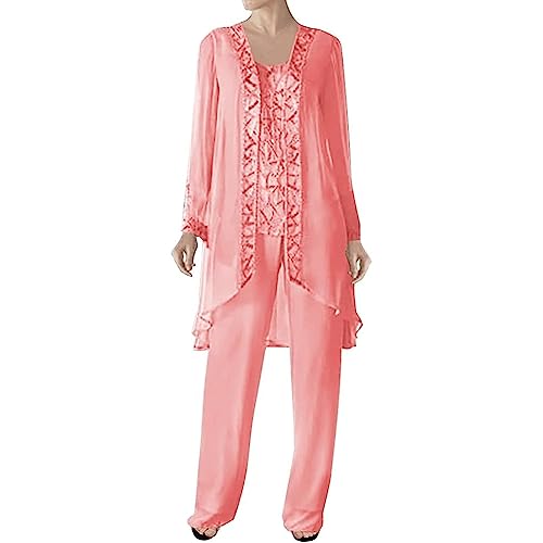 Mother Formal Chiffon Pants Suits Mother of The Bride Shiny Dresses Wedding Guest Outfits for Women4