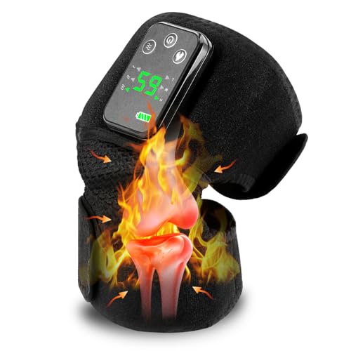 Heated Knee Massager Knee Massager Joint Pain Relief Shoulder Support With 3-Level Temperature And Vibration Settings Cordless Heated Knee Support Knee Heat Pads For Pain Relief Arthritis/Joint Stiff