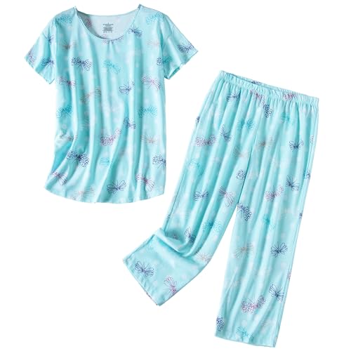 Image of PNAEONG Women's Cotton Printed Nighty Night Gown Maxi Free Size (Pack of 2)