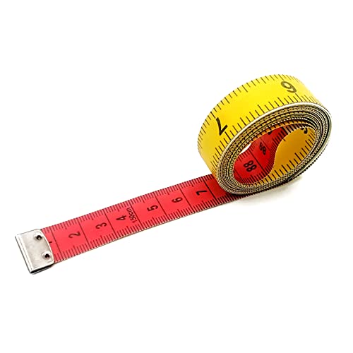 Exquisite Soft Tape Measure For Body Sewing Tailor Cloth Weight Loss,Double Scale Soft Measuring Tape 60 Inch(150Cm) (Yellowx1) #TOP7