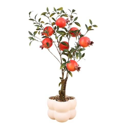 Zxfdsfdbnm Bonsáis Decorativos Simulados Realistas Artificiales Adornos de Árbol de Frutas para Salón o Restaurante Accesorios de Decoración del Hogar