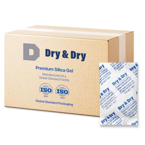 Dry &amp; Dry 30 Gram [500 Packets] Silica Gel Packets Desiccants, Silica Packets - Rechargeable Moisture Absorbers for Food Storage, Electronics, 3D Filament &amp; Safes