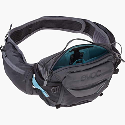 Evoc, Hip Pack Pro 3 Hydration Waist Pack - Hydro Pack For Biking, Hiking, Climbing, Running, Exercising - Holds 1.5L Bladder And 2 Water Bottles (Not Included) Black/Carbon Grey #TOP2