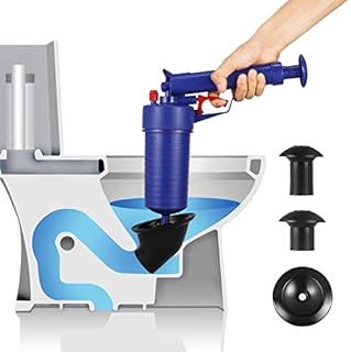 Drain Blaster Air plunger gun, Toilet Plunger, High Pressure Powerful Drain Blaster Gun, Sink Plunger for Bathroom, kitchen, Bathtub,Toilet, Floor Drain
