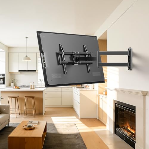USX MOUNT Corner TV Wall Mount with 32.05" Long Arm for 32-75 Inch TVs up to 100 lbs, Full Motion TV Wall Mount Bracket with Swivel and Tilt, Max VESA 600x400mm fit Most 32 40 50 55 60 65 70 75TVs