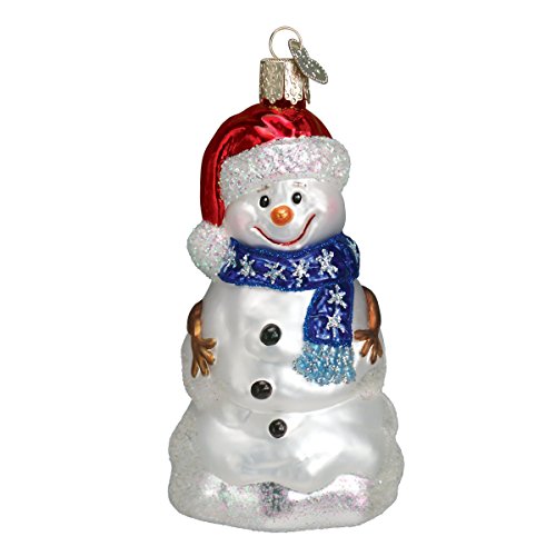 Old World Christmas Glasornamente für Weihnachtsbaum, geblasen, Schneemann – Ansicht 1