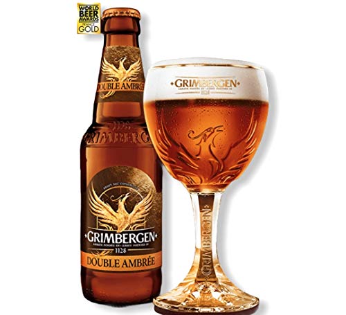 8 Flaschen Belgisches Bier Grimbergen Double Ambrée 6,5% Alc Beer
