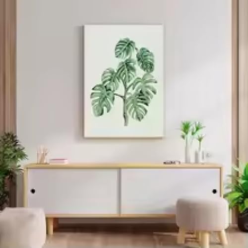 Impression sur toile Monstera art mural de qualité salon - 4
