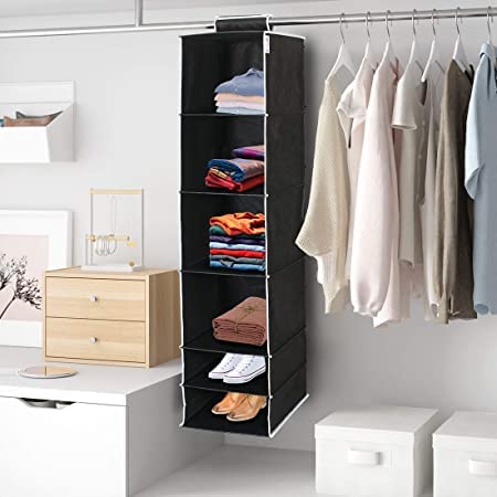 Image of Hanging Organizer (Black, Pack of 1 (6 Shelf))
