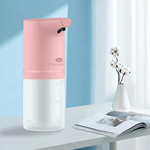 EQUIBALS Automatic soap Dispenser touchless soap Dispenser, Hand soap Dispenser, 350ml Automatic Hand sanitizer Dispenser, foaming soap Dispenser, USB Rechargeable Foam Dispenser Pump for Kitchen car