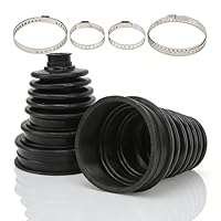 2pcs CV -Kofferraum mit 4 Edelstahlklemmen, universelle Konstante Geschwindigkeit Gelenkstiefel -Set hochflexible CV -Stiefel für Autos