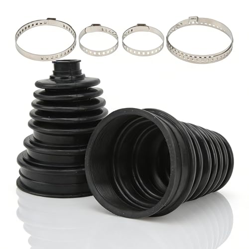 2pcs CV -Kofferraum mit 4 Edelstahlklemmen, universelle Konstante Geschwindigkeit Gelenkstiefel -Set hochflexible CV -Stiefel für Autos