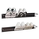 MYWIRE® Elegantes Schuhregal Metall (Graphitschwarz 2er Set) „INN“ – Moderne Schuhaufbewahrung Schuhablage im eleganten Look – hochwertiger Schuhorganizer stabil und robust – in Österreich produziert