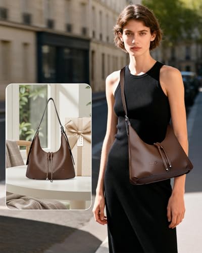Bolso Hobo para Mujer en Cuero Vegano Ultra Suave miniatura 3