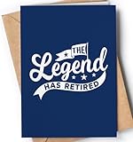 Funny Retirement Cards for Women & Men - Coworker Leaving & Goodbye Cards - The Legend Has Retired