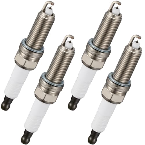BDFHYK Iridium Spark Plugs Compatible with Hyundai Azera Elantra Tucson for Kia Forte Cadenza Optima Rondo Sedona Sorento Soul 1.8L 2.0L 2.4L 3.3L 3.5L 3.8L L4 V6 Engine Replacement for 9686, Set of 4