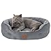 BEDSURE Katzenbett waschbar Katzen Bettchen - 63x53x20cm Katzenbett mit Zweiseitig Innenkissen Katzenschlafplatz für Katzen oder kleine Hunde,Grau