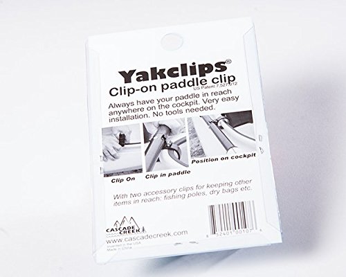 Yakclips Patented Clip-On Removable Kayak Paddle Holder, Convenient Kayak Accessories For Secure Paddling, Clip For Kayak, Canoe And Boat - Cascade Creek #TOP2