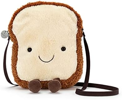 Jellycat Amuseables Toast Plush Bag, 9 inches - Crossbody and Shoulder Purse - Fun and Unique Handbag