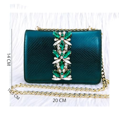 Fjnbbiot Women's Shoes and Bag Matched Party Shoes and Bag African Women Rhinestone Decoration Heels4