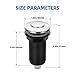 RQYEKDO Garbage Disposal Air Switch Kitchen Sink Top Long Stainless Steel Brushed Nickel Long 2.5