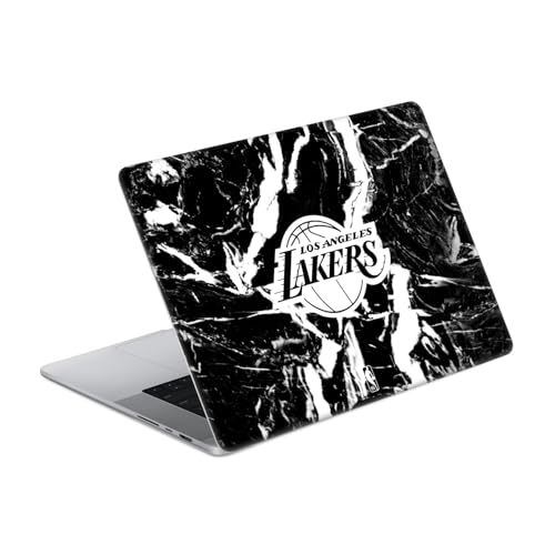 Sticker MacBook Pro 16 A2485 Anti-Rayures NBA Lakers Marbre Noir - Protéger Coque Ordinateur Portable