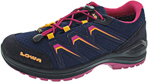 Lowa Maddox GTX LO JUNIOR Large Kids Lace-Up Low Shoes Blue, blue, 7.5 Big Kid