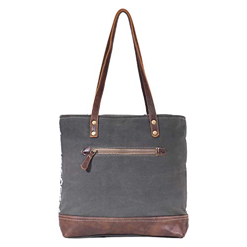 Bolso tote Myra Bag Blissy reciclado lienzo y cuero miniatura 3
