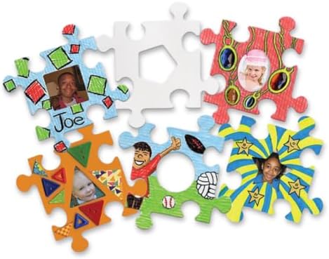 Roylco Picture Frame Puzzle Pieces – 24 Interlocking DIY Craft Frames, Color & Decorate, Kids Art Activity, Classroom & Party Craft, Ages 4+, Made in Canada image 5