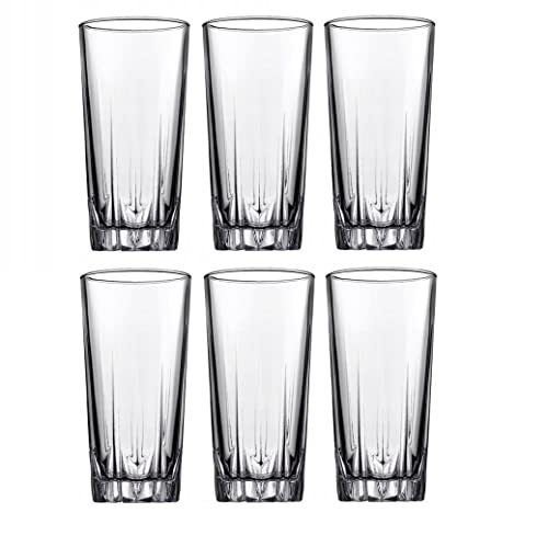 Schlosserei Bayerwald Karat Gläser Set 6 Stück 330 ml - Cocktailgläser Trinkgläser Wassergläser Set Longdrinkgläser - Geschmackvolles Design für Säfte und Kaltgetränke Cover
