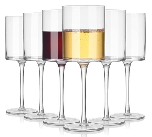 Image of Premium Wine Glasses 300ml, Set of 6 Long Wine, Burgundy Clear Glasses with Stem for Wedding Anniversary, Birthday, Gift (RKT-04, Set of 6)