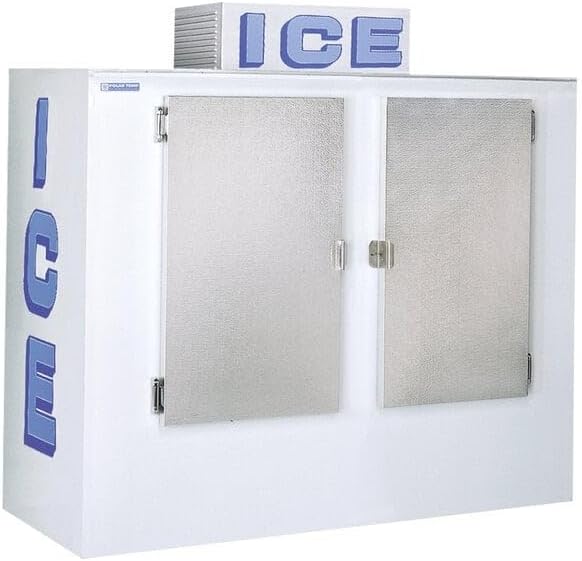 Outdoor Ice Merchandiser - 65 cu. ft. | 2 Solid Swing Doors | Auto Defrost | 115V, 1/3 HP, R-290 Refrigerant | Heavy-Duty Insulated Outdoor Cooler.