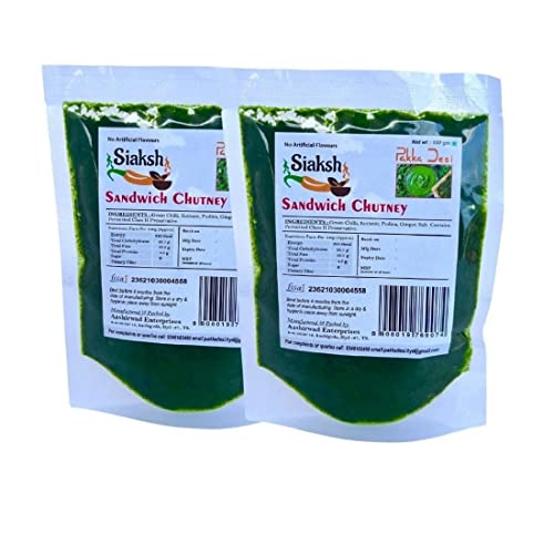 Image of Siaksh Mumbai special Sandwich Chatpati Green Instant Ready Mix Chutney For Breakfast,snacks Use with pure ingrediants| Perfect as a Dip, Spread, Cooking Sauce With Delicious Taste 150 Pack of 3